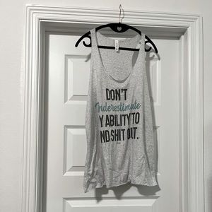 Bella Canvas tank top created by Hippie Runner, 2xl heather gray.